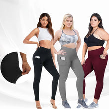 Afbeelding in Gallery-weergave laden, Grote maten legging met hoge taille en stretch