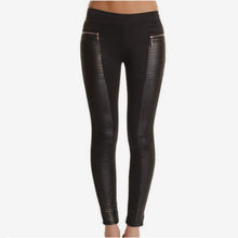 Afbeelding in Gallery-weergave laden, PU leren denim broek voor vrouwen