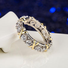 Afbeelding in Gallery-weergave laden, Verguld Dichroïsche Ingelegde Zirkoon Ring Succes