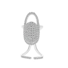 Afbeelding in Gallery-weergave laden, Geometrische diamanten open nagelring