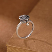 Afbeelding in Gallery-weergave laden, Buddhist Tibetan Prayer Wheel Ring OM Mantra Lotus Floral Ring