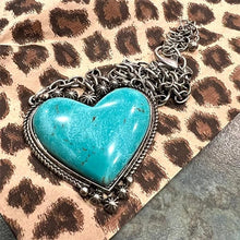 Afbeelding in Gallery-weergave laden, Boho Turkoois Hart Hanger Ketting