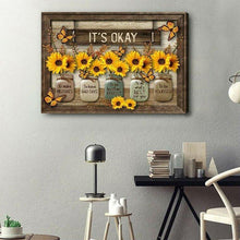 Afbeelding in Gallery-weergave laden, Vlinder zonnebloemen kunst aan de muur