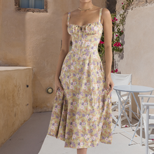 Afbeelding in Gallery-weergave laden, Carmen print bustier zonnejurk