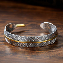 Afbeelding in Gallery-weergave laden, Vintage veren armband