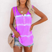 Afbeelding in Gallery-weergave laden, Casual tanktop met tie-dye knopen