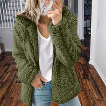 Afbeelding in Gallery-weergave laden, Capuchon polar fleece jas met rits