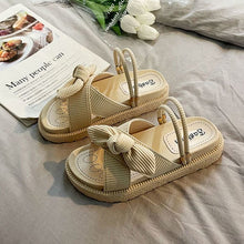 Afbeelding in Gallery-weergave laden, Elegante Schleifensandalen mit Plateausohle für Damen