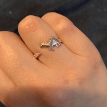 Afbeelding in Gallery-weergave laden, Verstelbare schattige dinosaurus ring