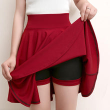 Afbeelding in Gallery-weergave laden, A-lijn Elastische Taille Geplooide Shorts Rokken