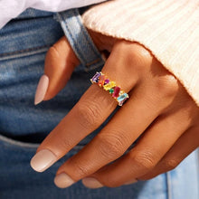 Afbeelding in Gallery-weergave laden, Ring met regenboog zirkoon
