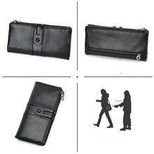 Afbeelding in Gallery-weergave laden, Dames echt lederen clutch lange geld portemonnee