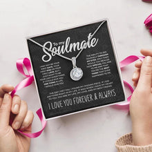 Afbeelding in Gallery-weergave laden, Aan mijn soulmate sprankelende ronde ketting