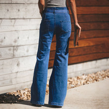 Afbeelding in Gallery-weergave laden, Dames Hoge Taille Wijde Benen Denim Jeans