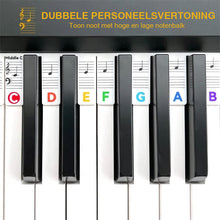 Afbeelding in Gallery-weergave laden, Verwijderbare bladmuzieklabels voor piano toetsenbord