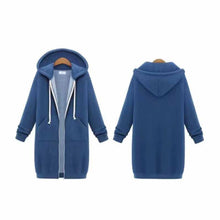 Afbeelding in Gallery-weergave laden, Vrijetijds lange hoodie met ritssluiting