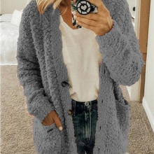 Afbeelding in Gallery-weergave laden, Dames pluche warme winter casual jas
