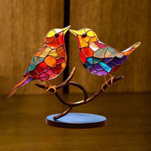 Afbeelding in Gallery-weergave laden, Birds on Branches Stained Glass Ornaments