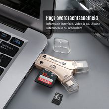 Afbeelding in Gallery-weergave laden, 4-in-1 draagbare geheugenkaartlezer voor telefoons
