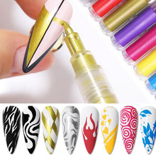 Afbeelding in Gallery-weergave laden, 12 Colors Ultra Thin Curve Manicure Marker