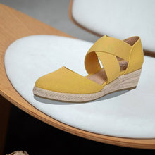 Afbeelding in Gallery-weergave laden, Sandalen met sleehak van hennep touw