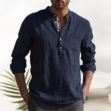 Afbeelding in Gallery-weergave laden, V-neck linen shirt