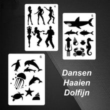 Afbeelding in Gallery-weergave laden, Sjablonen voor snel tekenen van stencilkunst (12 vellen / set)