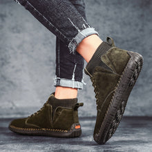 Afbeelding in Gallery-weergave laden, Handgestikte halfhoge heren schoenen