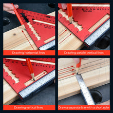 Afbeelding in Gallery-weergave laden, Detachable Adjustable Angle Woodworking Triangle Ruler