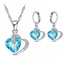 Afbeelding in Gallery-weergave laden, Hart Design Zirkoon Ketting Hanger Oorbellen Sets