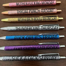 Afbeelding in Gallery-weergave laden, Swear Word Daily Pen Set (7cs * grappige zwarte inktpennen)