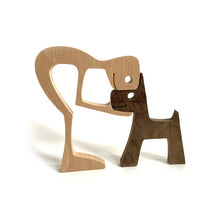 Afbeelding in Gallery-weergave laden, Dierenliefhebber - Tafelornamenten met houten sculptuur