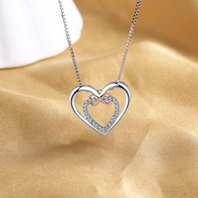 Afbeelding in Gallery-weergave laden, Twee harten Infinity ketting