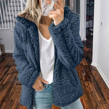 Afbeelding in Gallery-weergave laden, Capuchon polar fleece jas met rits