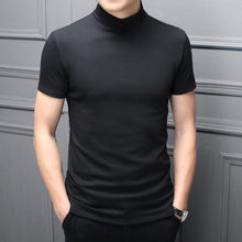 Afbeelding in Gallery-weergave laden, Slim-fit T-shirt voor heren met opstaande kraag