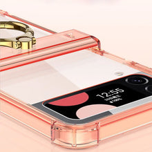 Afbeelding in Gallery-weergave laden, Zachte doorzichtige hoes met ring voor Samsung Galaxy Z Flip4