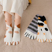 Afbeelding in Gallery-weergave laden, 😺🧦Dikke warme schattige kattenklauwvloersokken