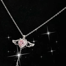 Afbeelding in Gallery-weergave laden, Roze engel vleugels ketting