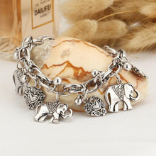 Afbeelding in Gallery-weergave laden, Handgemaakte vintage olifant enkelbandje