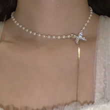 Afbeelding in Gallery-weergave laden, Verstelbare ketting met vlinderparel