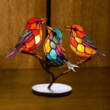Afbeelding in Gallery-weergave laden, Birds on Branches Stained Glass Ornaments