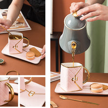 Afbeelding in Gallery-weergave laden, Handtasvormige creatieve mok met schotel en lepel