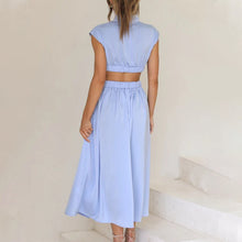 Afbeelding in Gallery-weergave laden, Cutout at the waist vacation midi dress