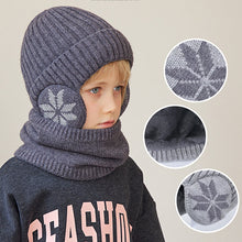 Afbeelding in Gallery-weergave laden, Gebreide wintermuts van fleece-sjaal voor kinderen