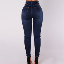 Afbeelding in Gallery-weergave laden, Double-breasted skinny jeans met hoge taille