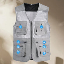 Afbeelding in Gallery-weergave laden, Zomers outdoor multi-pocket mesh vest
