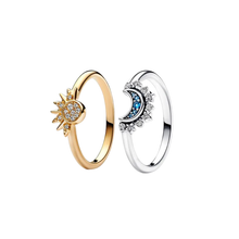 Afbeelding in Gallery-weergave laden, Celestial sun & moon ring