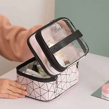 Afbeelding in Gallery-weergave laden, Dubbellaagse make-up tas