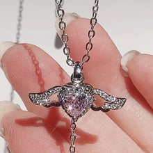 Afbeelding in Gallery-weergave laden, Roze engel vleugels ketting
