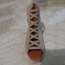Afbeelding in Gallery-weergave laden, Hoge Romeinse sandalen met dikke hak en peeptoe